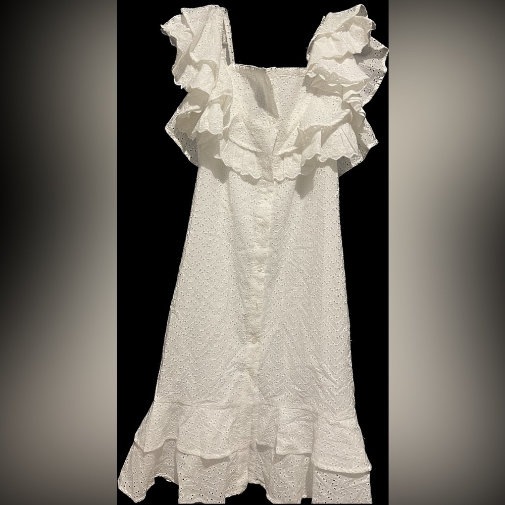 Beautiful white eyelet dress